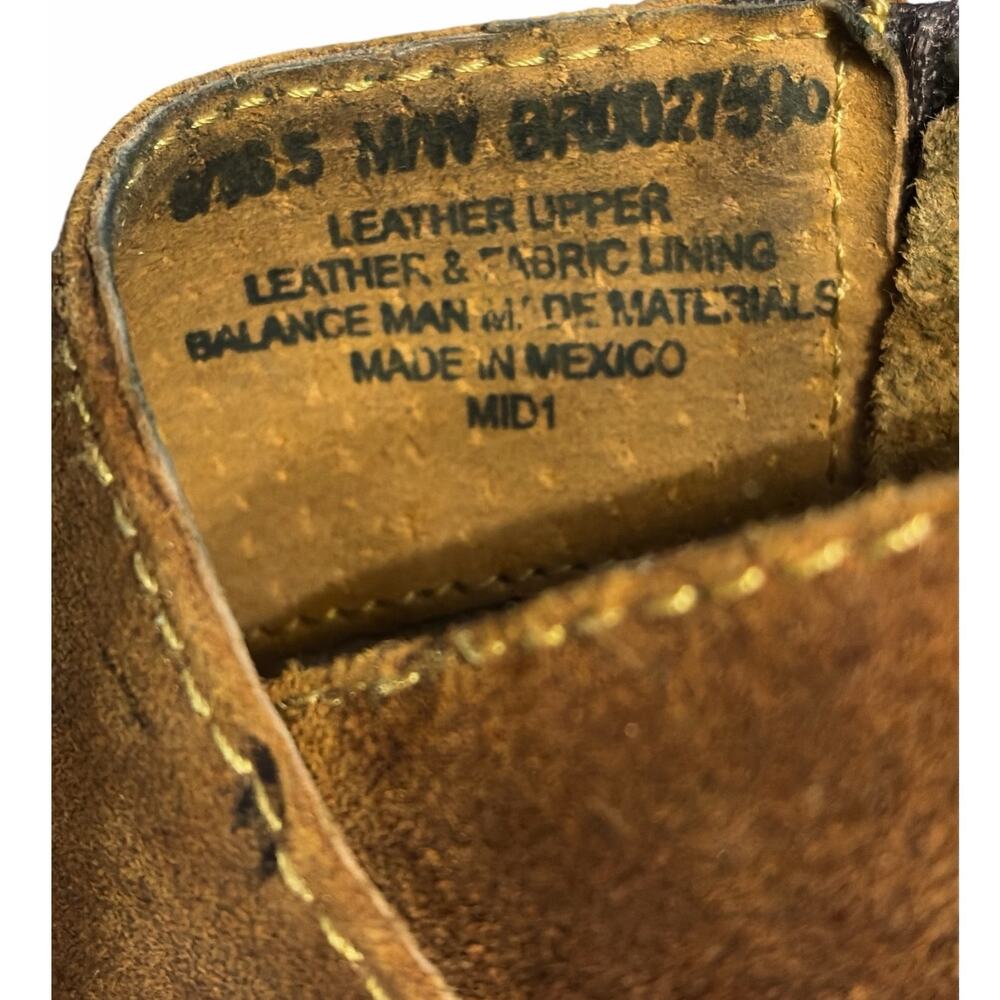 BORN Brown Distressed Leather Bootie Boot size 6.5 - Picture 5 of 10